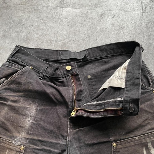 USA製品ブラウンカラー ダブルニー Carhartt B01 BLK w34 詳細写真7