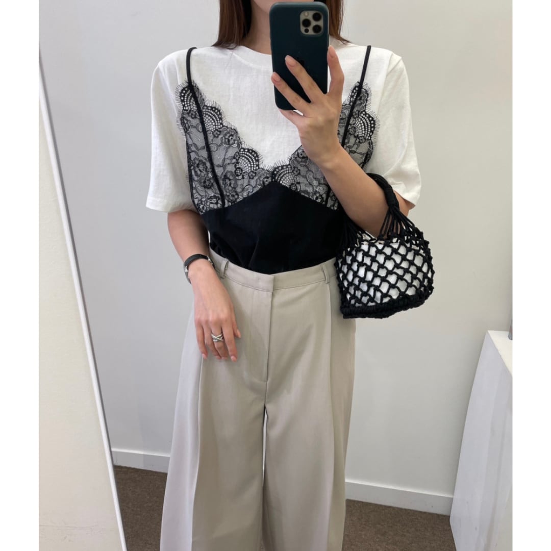 レースキャミドッキングTシャツ 11898