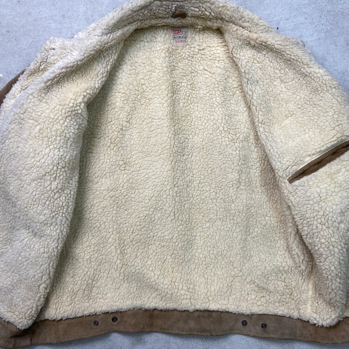 LEVI'S WESTERN WEAR 復刻 ショートホーンタグ スエードレザーボア