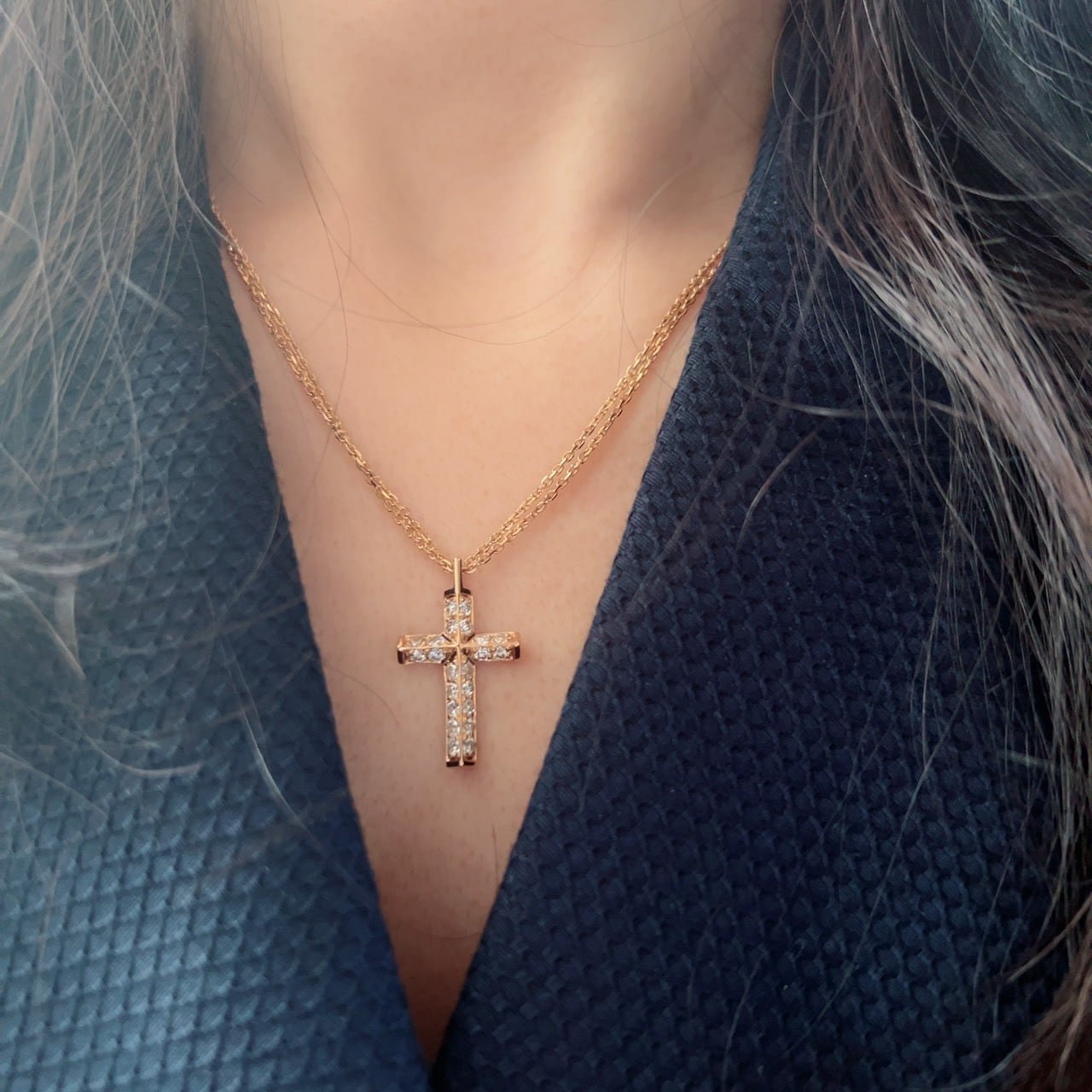 k18PG フランス名門ジュエラーアラン・ルール（ALAIN ROURE ）クロス