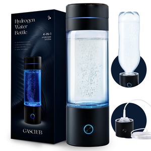 【数量限り】GasClub 水素水生成器 3000PPB SPE/PEM 技術 4-in-1 水素水マシン 290ml 家庭、オフィス、旅行対応 充電式水素水イオナイザーマシン