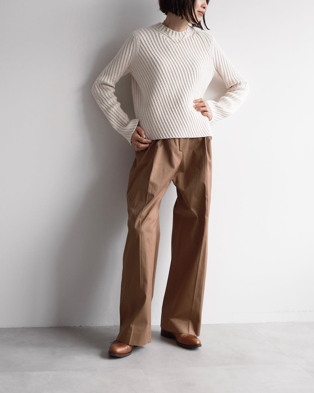 CÉLINE by Phoebe philo RIB COTTON KNIT TOP | dear closet