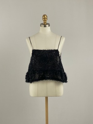 刺繍チュールビスチェ｜ブラック｜CHIGNON