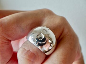 仁尾彫金『5つ玉ゴールド釈迦玉ピンキーリング』ハンドメイド257 | Pay ID