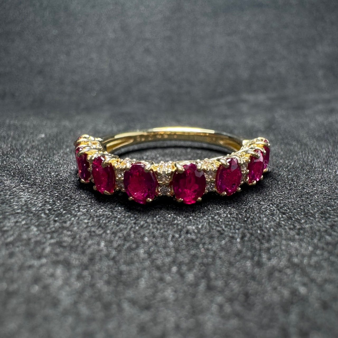 １粒ルビー×ダイヤ WGエタニティリング K18YG 1.50ct ルビー エタニティリング | カオキ | 日本最大級の品揃え