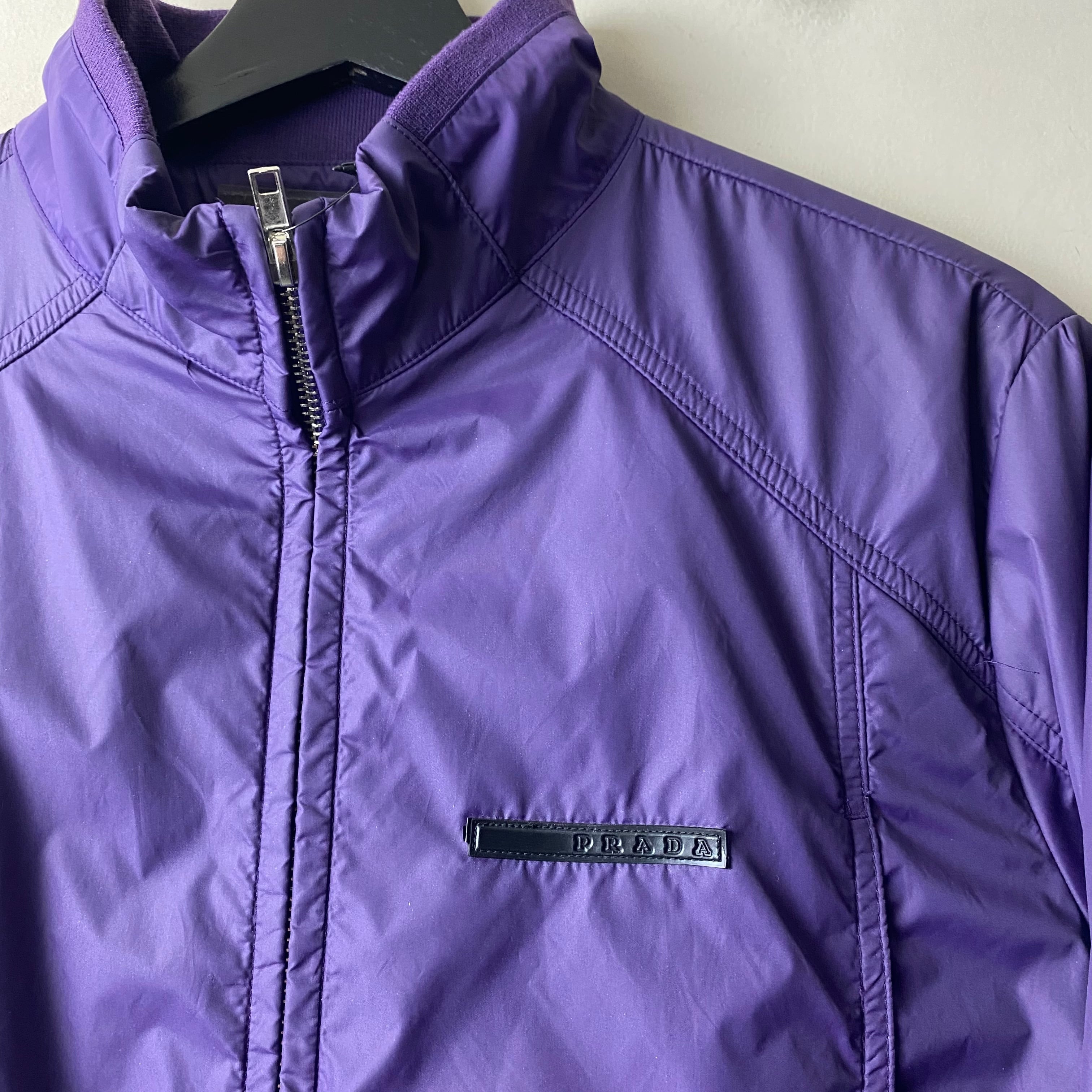 PRADA purple nylon riders jacket | NOIR ONLINE