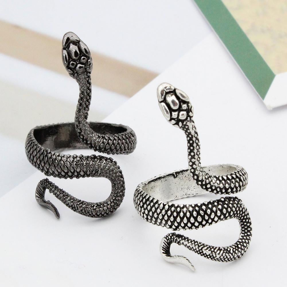  リング　指輪　ユニセックス　蛇　動物　フリーサイズ　シルバー