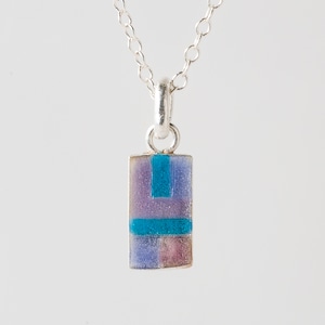 UNIQUE   aqua & purple   - necklace -