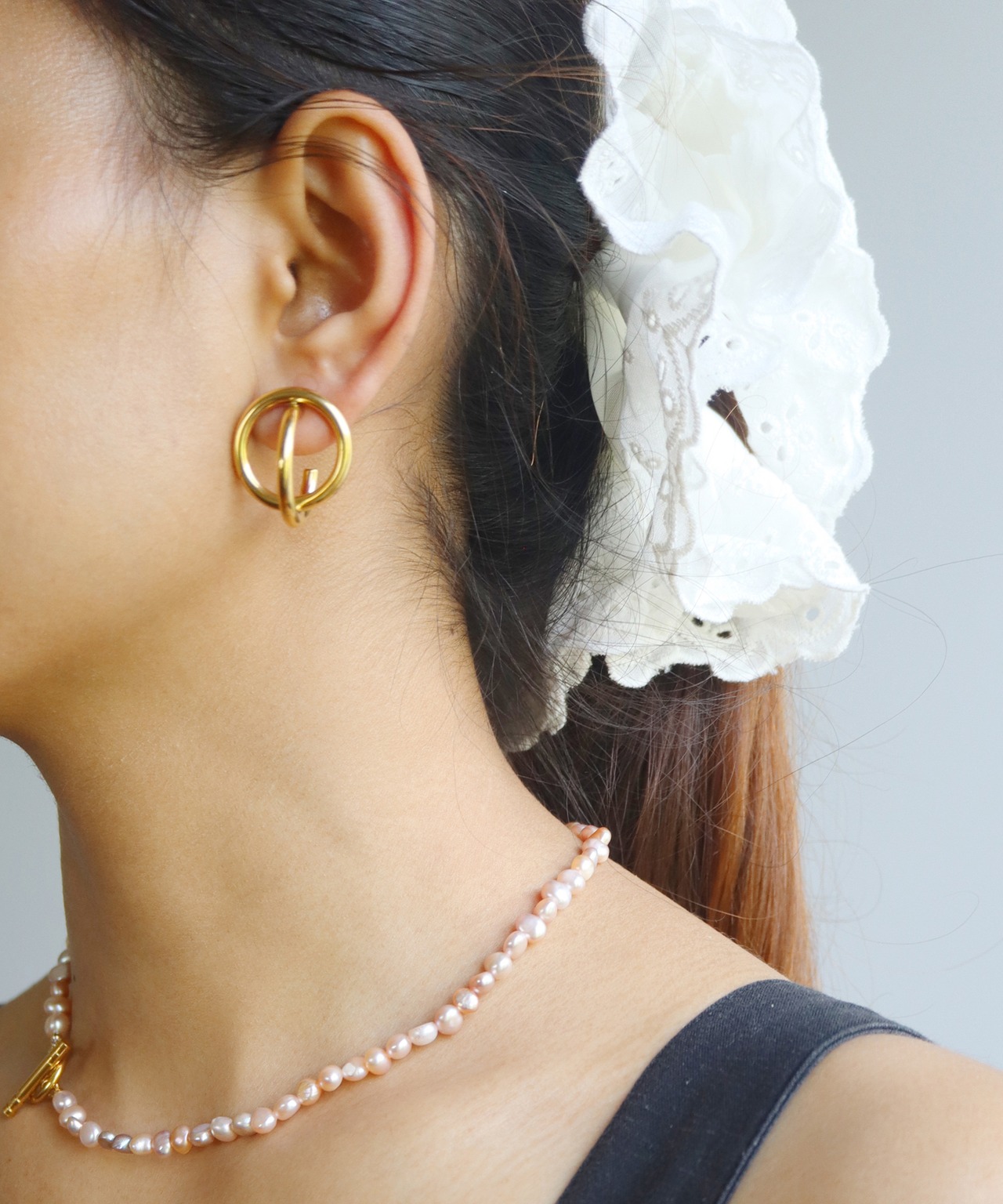 ダブルサークルピアス/020025