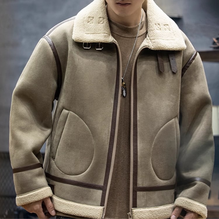 ジップアップ ボアジャケット 2色 G00188