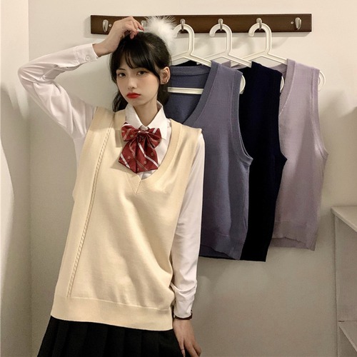 ✞ ♡ノースリーブトップス スタンダードベーシックVネックセーター レトロ ✞ゴスロリ SM ミリ 甘ロリ クラロリ 和ロリ エレガント 黒ロリ 姫ロリ 華ロリ BB-BB12908603108