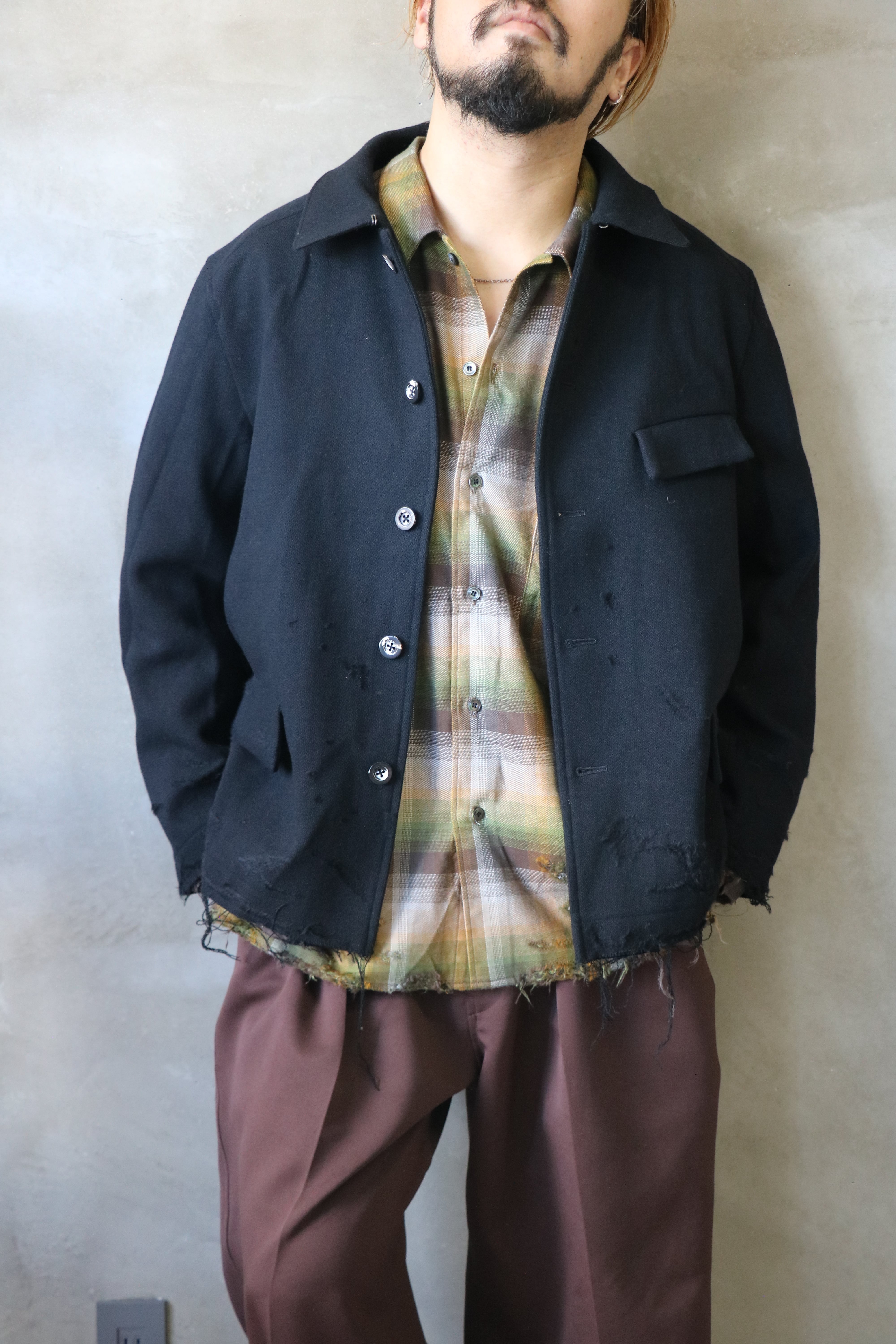 Restock】Ancellm / TWEED CRASH JACKET / ANC-JK37 / アンセルム 