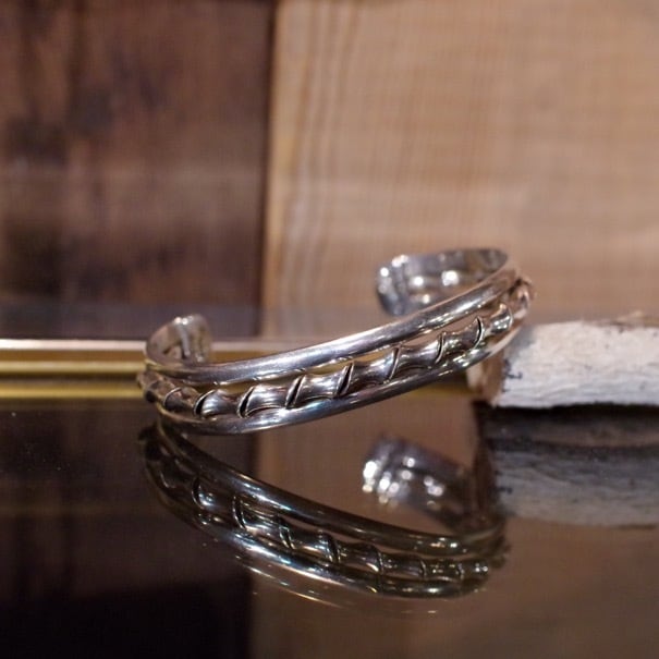 Mexican 925 Sterling Silver Twisted Bangle / メキシコ シルバー