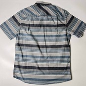 90s L.L.Bean エルエルビーン ボーダー 半袖シャツ S REG/ブルー系 メンズ ビンテージ