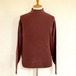 Washable Mock Neck Knit　Wine