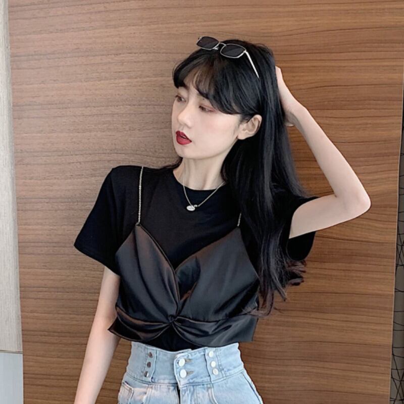 サマースタイルホワイトTシャツ トップス 夏物 ハンチェンe97668226831