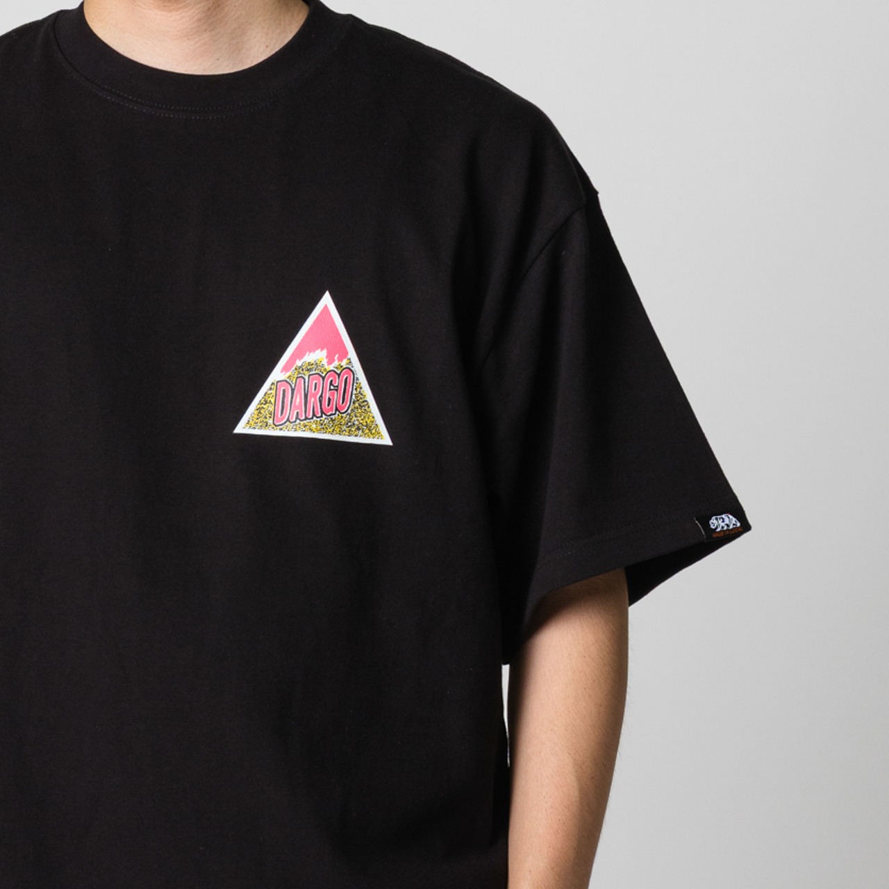 【DARGO】"Splash Logo" 8onz Organic Cotton T-shirt（BLACK）