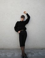 CLANE PEPLUM HAND KNIT TOPS 3色展開