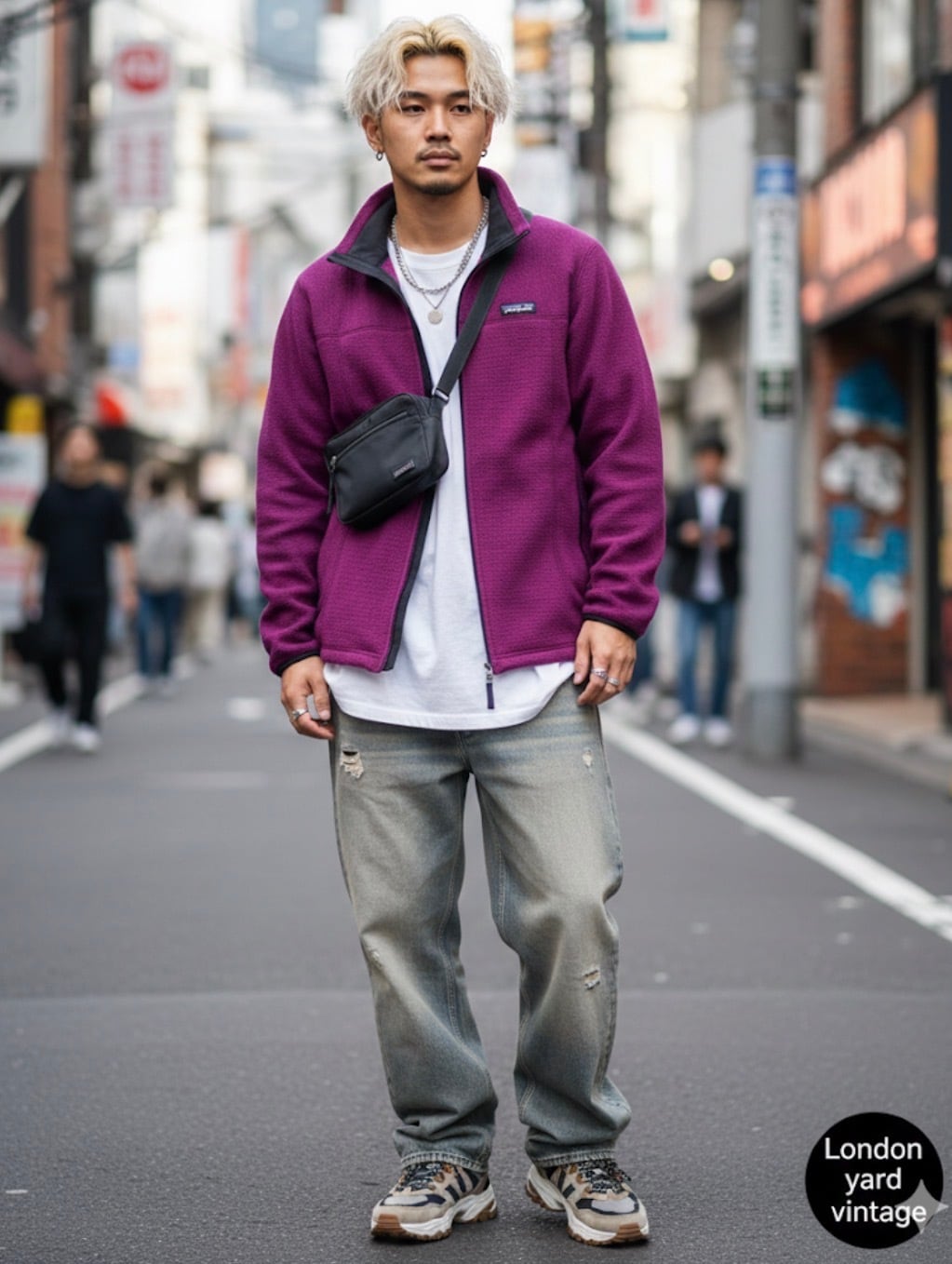 0562. 1970's arena wool knit cardigan ブルーグレー ウールニット