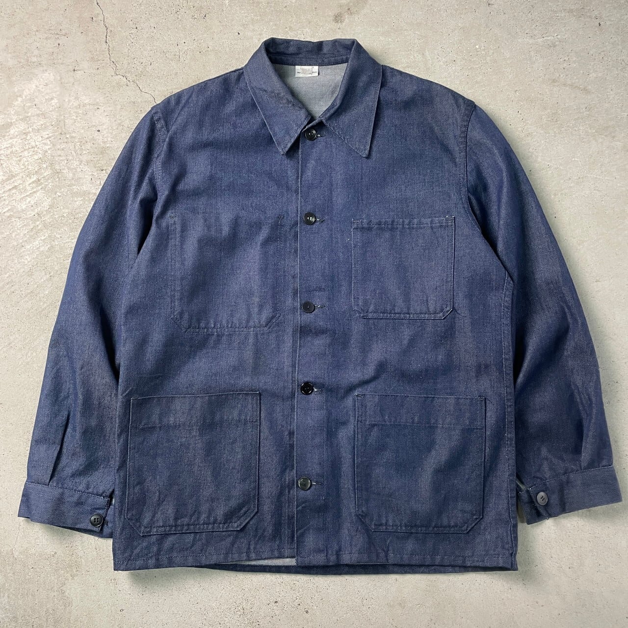 70年代 フランス製 MAGASINS BLEUS バットダイデニム フレンチワーク