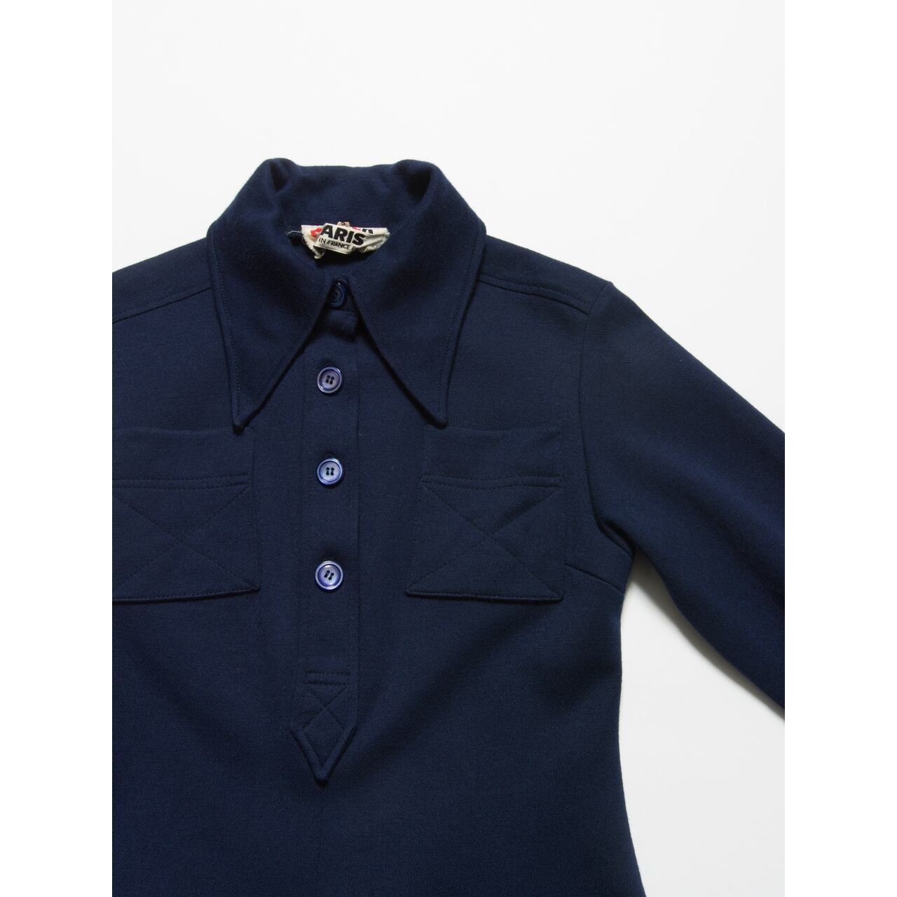 【RODIER PARIS】Made in France 70's jersey pullover blouse（ロディエ パリ フランス製ブルオーバージャージーブラウス）4a