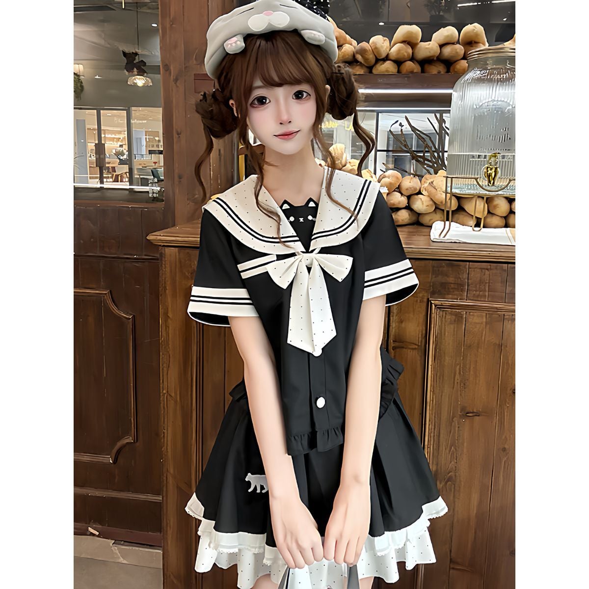 未使用 ファミリア ロンT 90 トップスカットソー テリア セーラー襟 セーラー襟長袖Tシャツ（ベビー服 トップス）｜(ミテテ/mitete)｜通販
