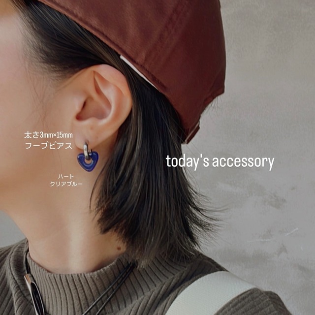 【サイズ豊富】シンプルフープピアス