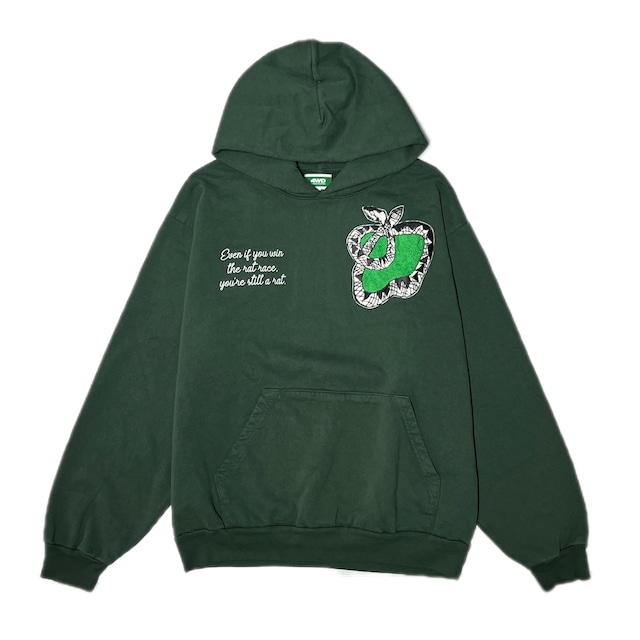 4 WORTH DOING / SNAKE CHENILLE PATCH HOODIE