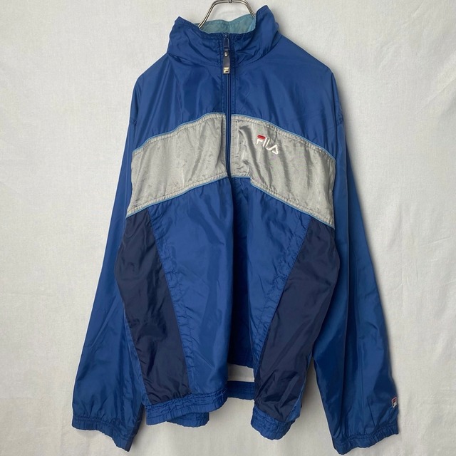 90s FILA ナイロンジャケット 古着 フィラ ウーブンジャケット 