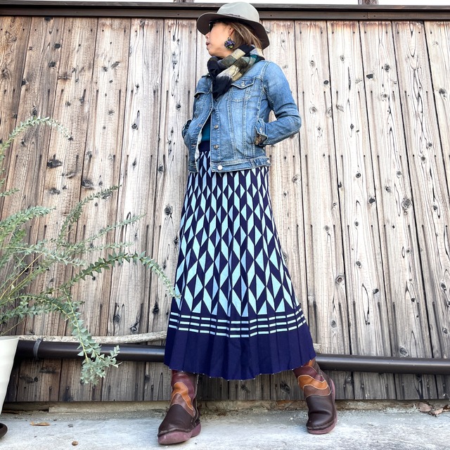 ニットプリーツスカート