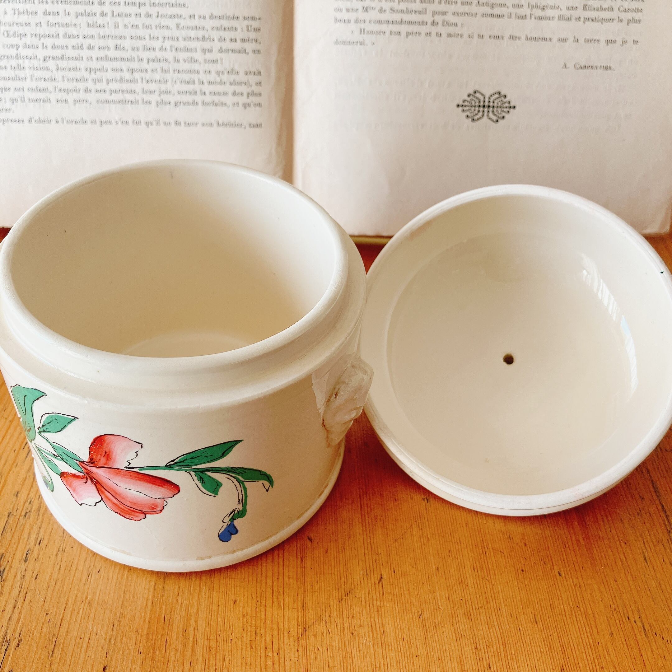 フランスアンティーク　サルグミンヌ　テリーヌポット