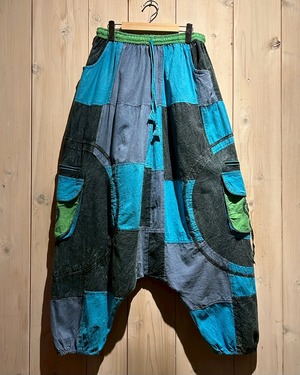 【a.k.a.C.a.k.a vintage】Dyed × Patchwork Vintage Sarouel Pants