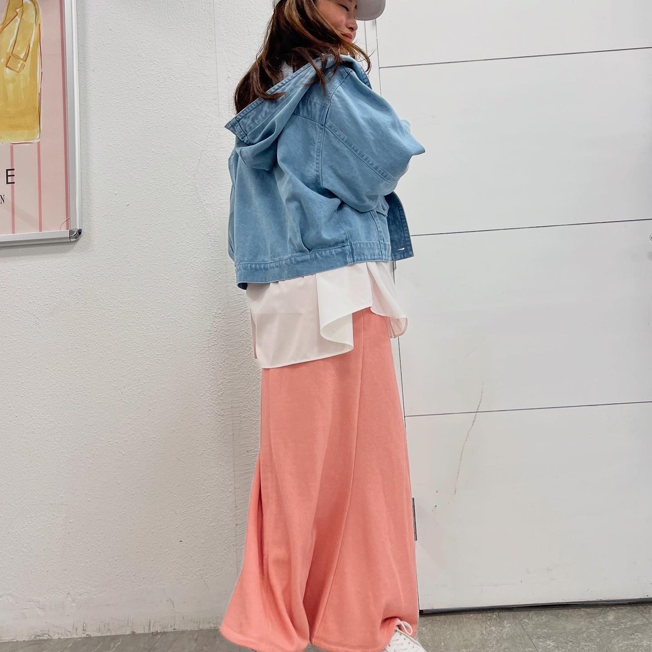 ロージー  Rosiee フード付きドルマンデニムジャケット