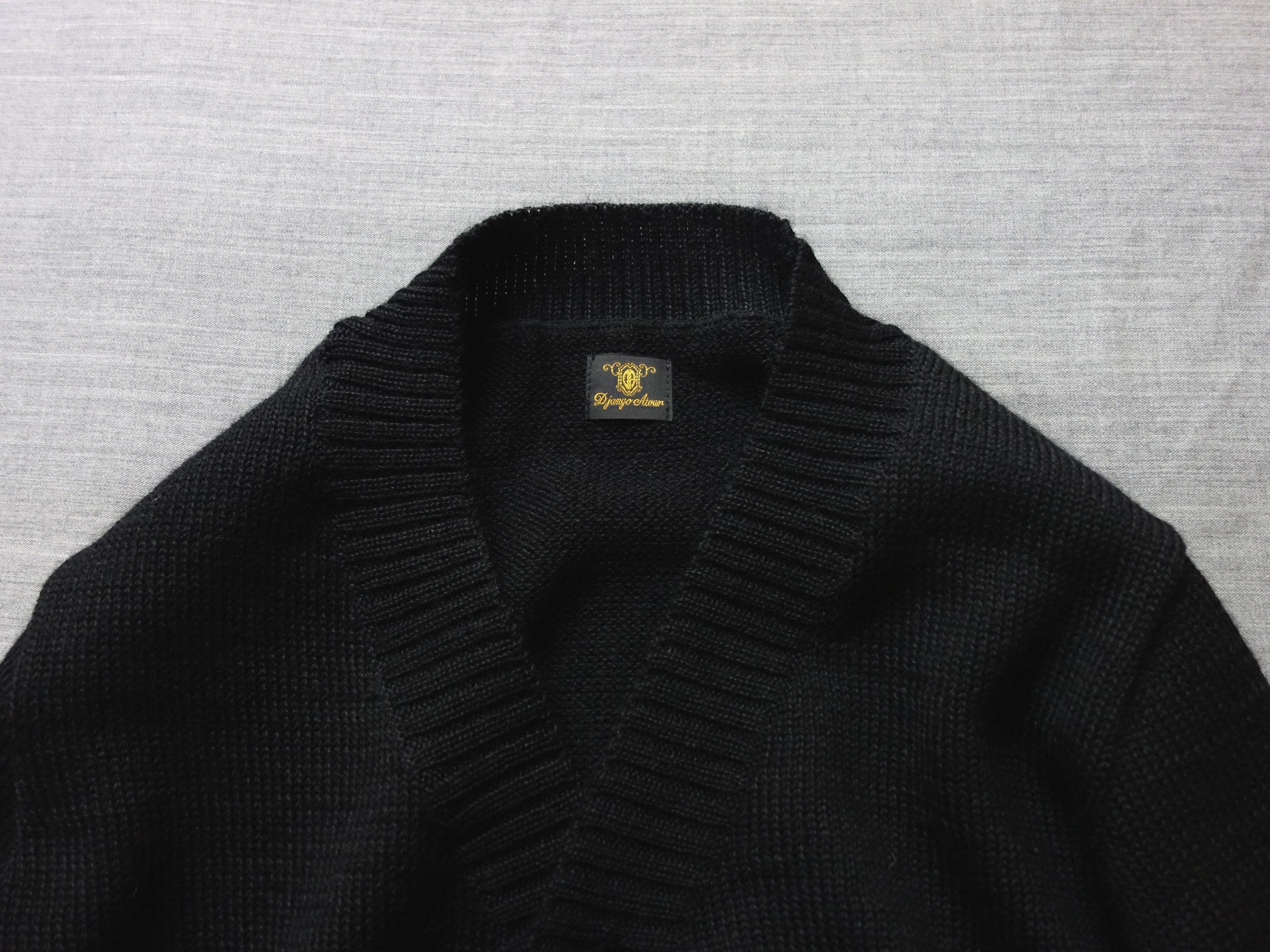 classic knit longcardigan / black