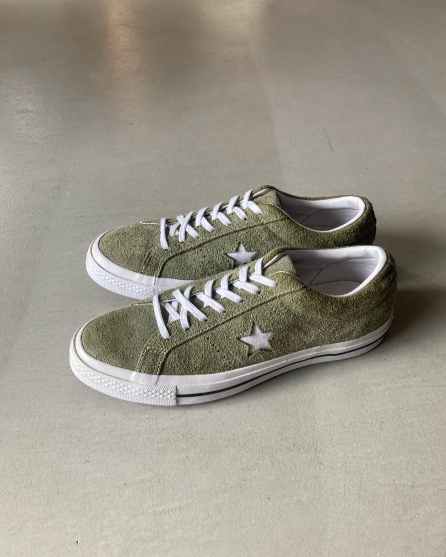 00s コンバース ワンスター スエード スニーカー 抹茶 オリーブ 27cm