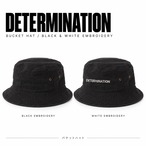 DETERMINATION Bucket hat Black/White