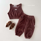 【取寄】Dailybebe ベロア セットアップ|秋服|韓国子供服|26/AT
