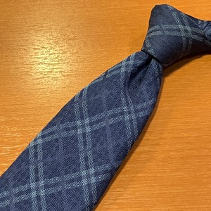 Atto Vannucci  "SETTEPIEGHE" SILK JACQUARD CHECK TIE