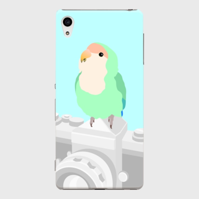 Xperia Z4 インコのおとちゃん×ことりちゃん コザクラインコ ケース