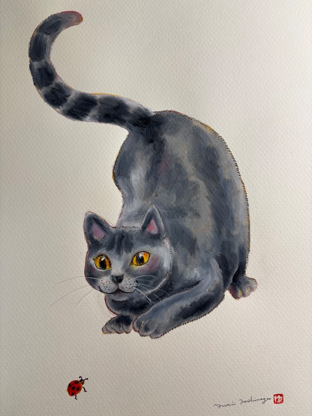 原画　猫とてんとう虫シリーズ