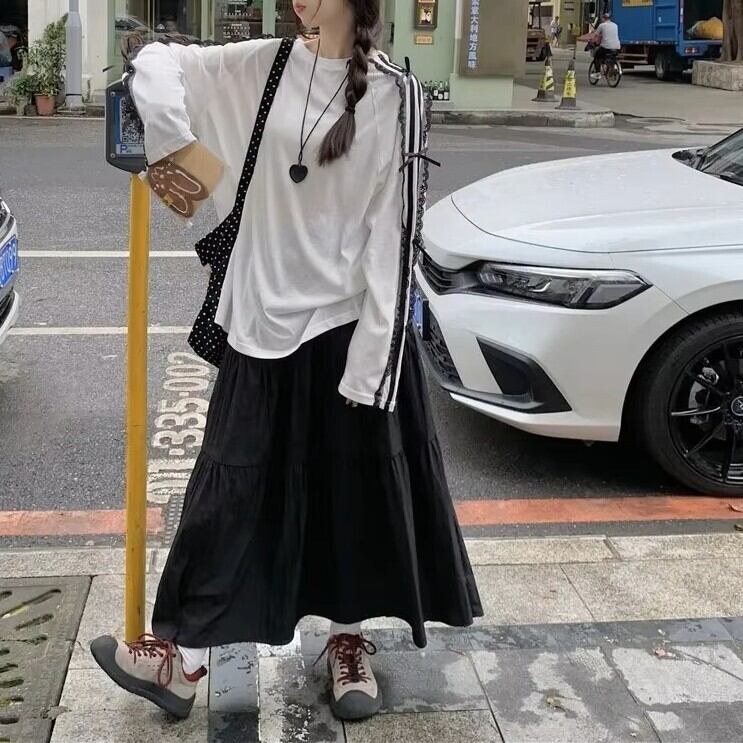 レースストライプロンT