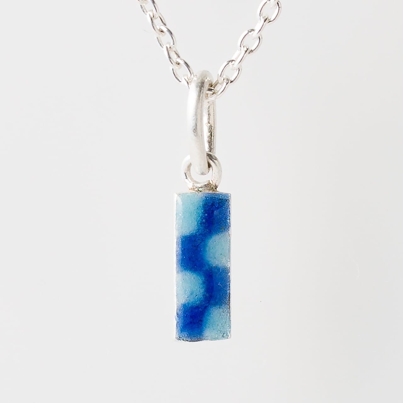 CHECK cyan & blue - necklace -