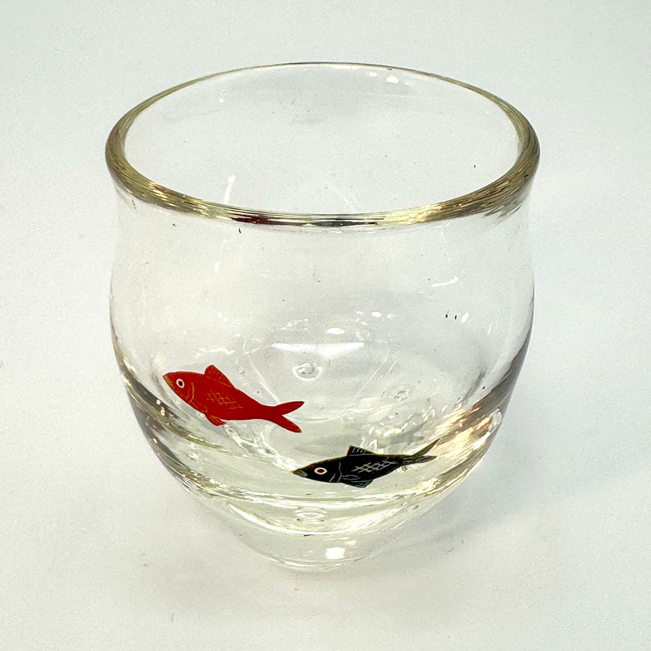 蒔絵グラス 小 色漆 金魚 | タクミクラフト｜新潟の伝統工芸作家の作品販売
