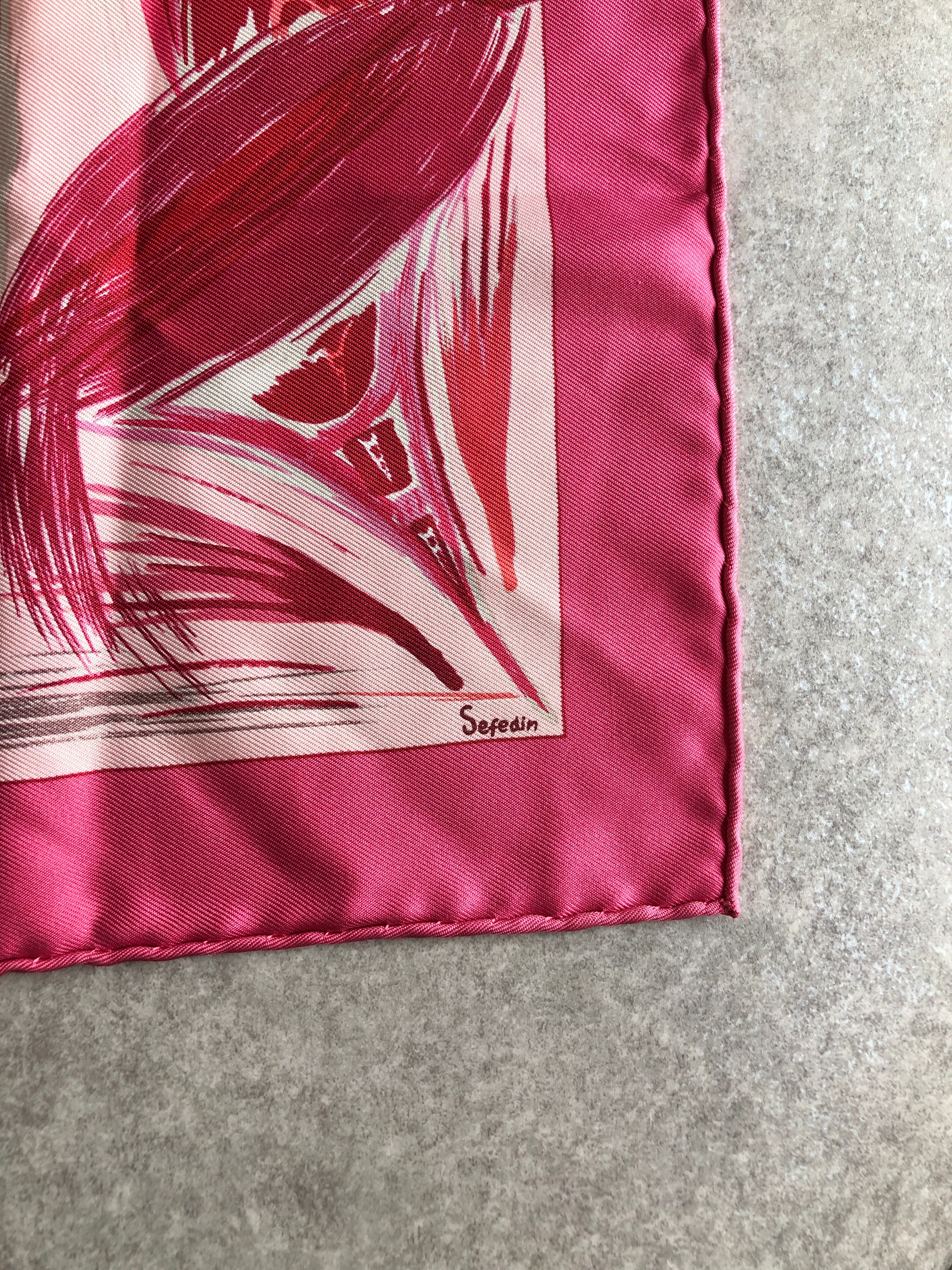 HERMES エルメス スカーフ プチカレ ピンク シルク vintage
