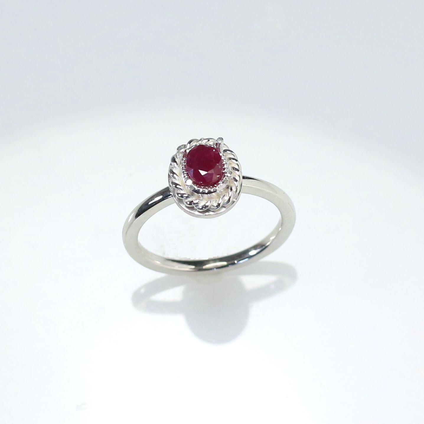 Sv925 ルビーリング 0.58ct