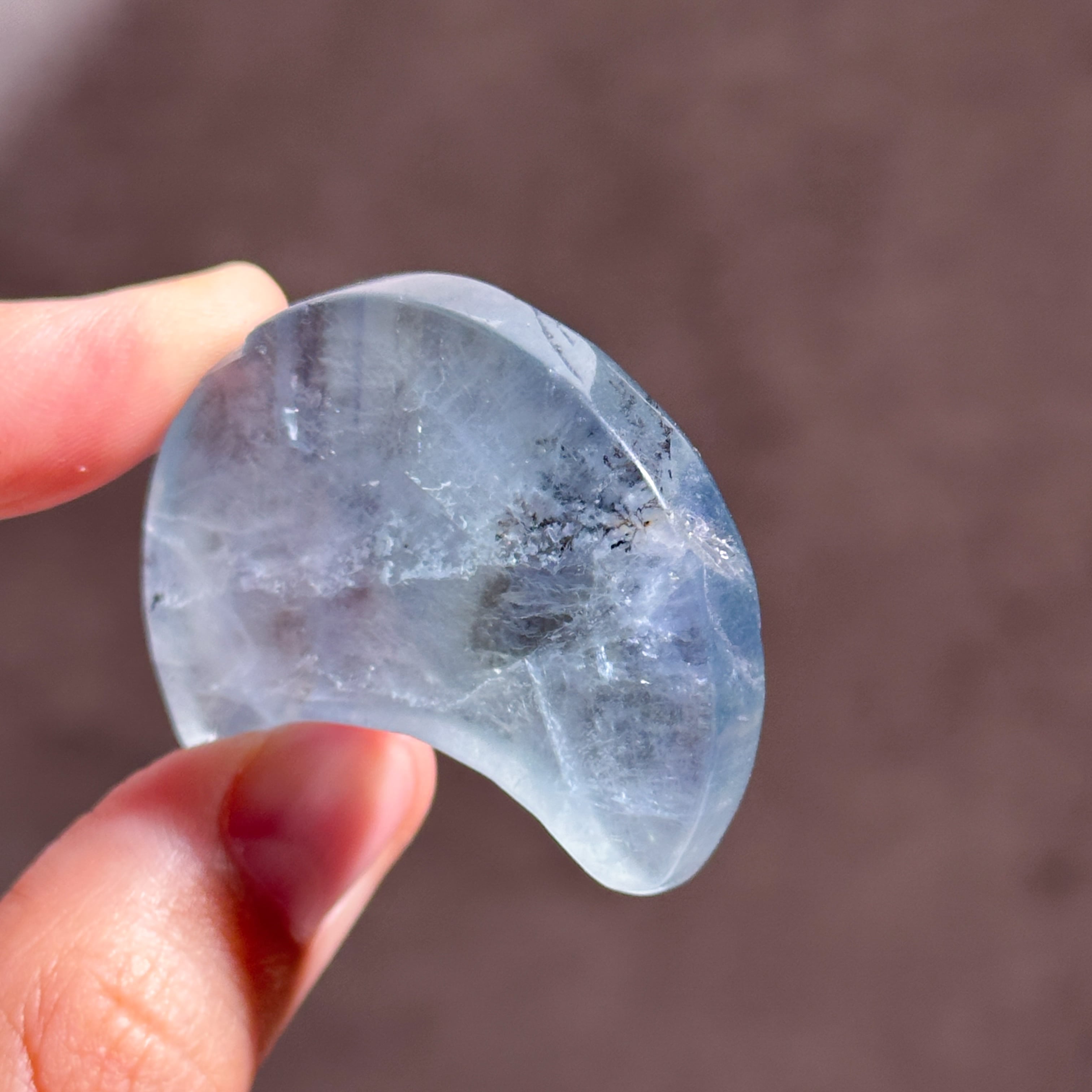 日光フローライト ブルーフローライト 三日月14◇ Fluorite ◇天然石・鉱物