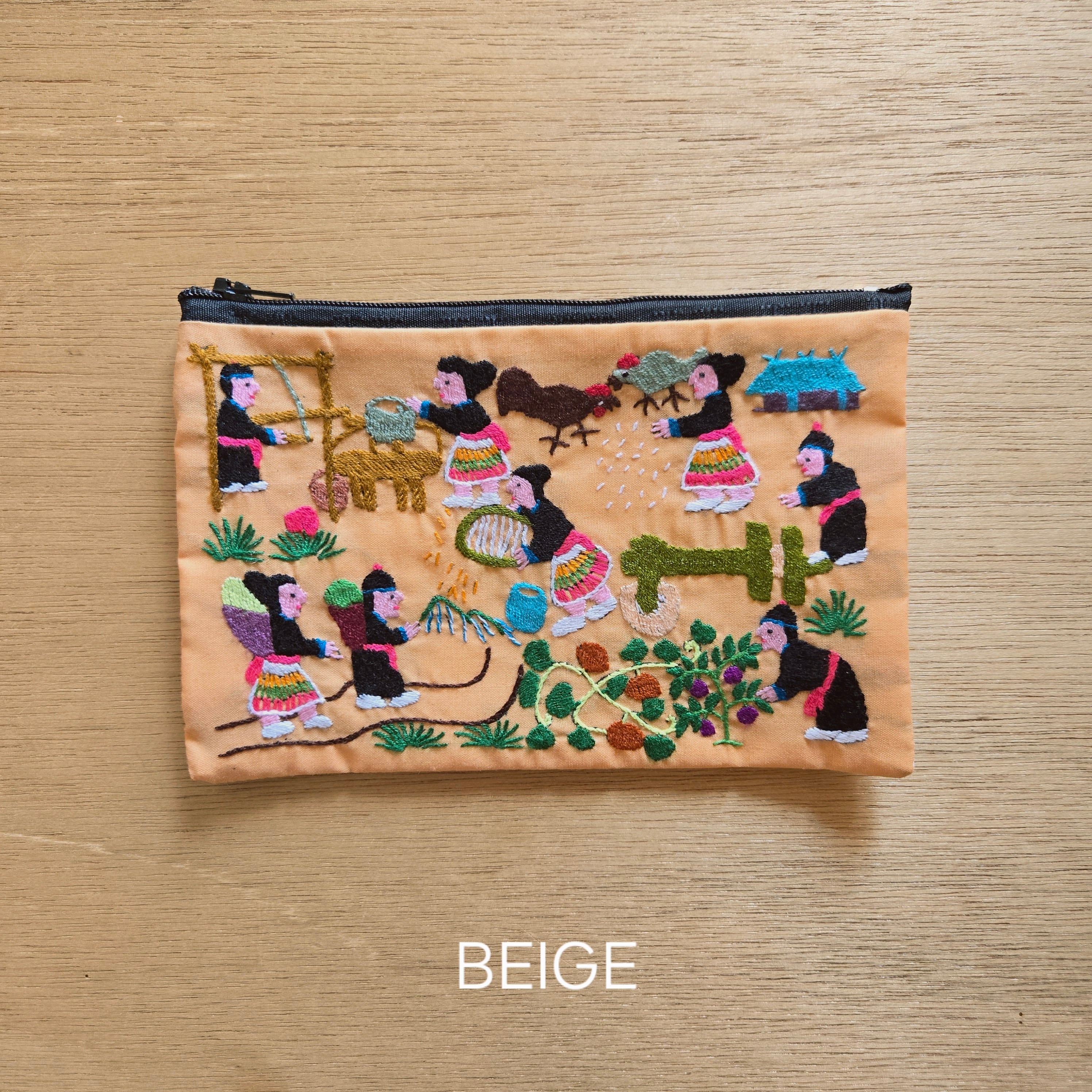 ラオス モン族手刺繍ポーチM | gururi