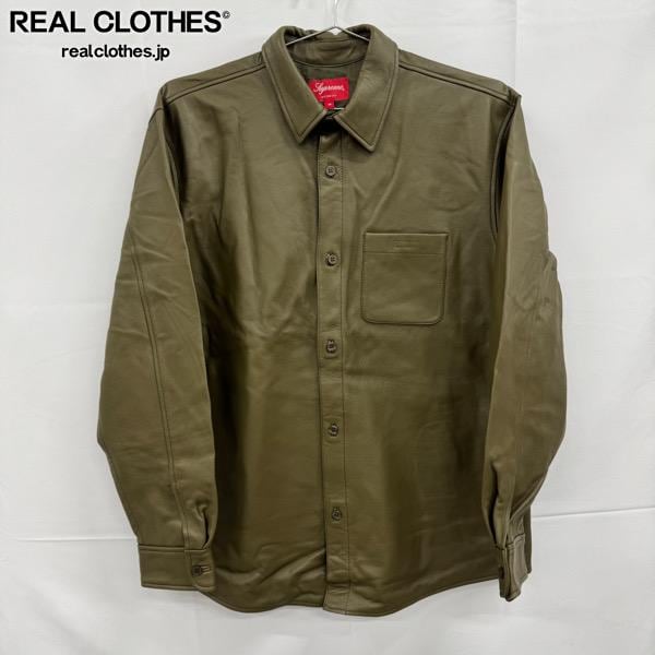 未使用】Supreme/シュプリーム【21AW】Leather Shirt/レザー シャツ