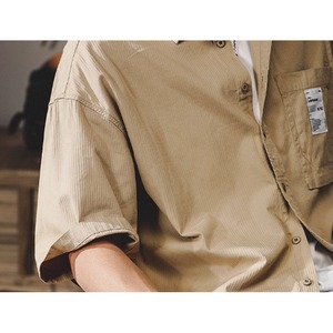 ピッチストライプオーバーサイズカジュアルシャツ 10149