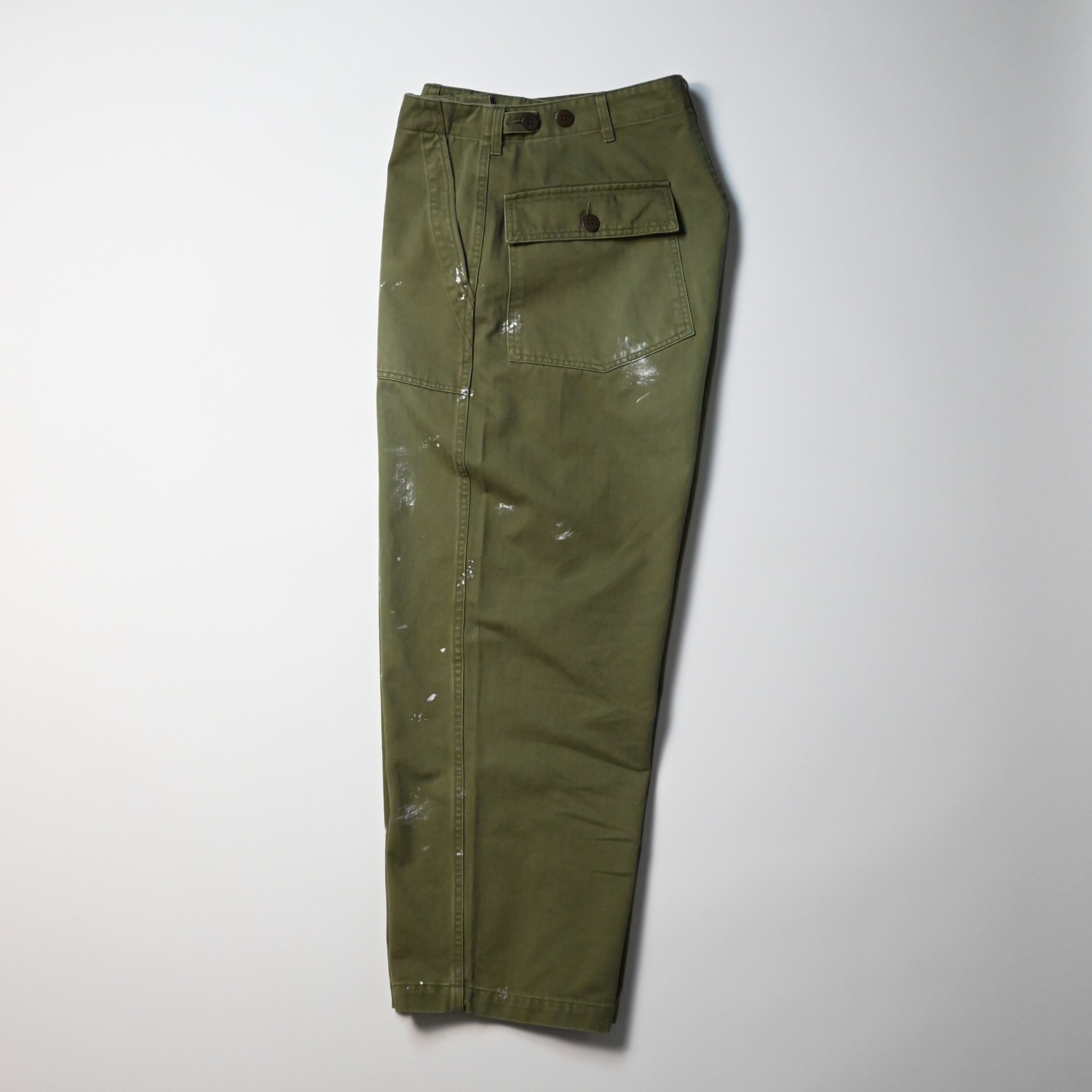 INTERIM / MILK PAINT VINTAGE WASH ORGANIC COTTON US ARMY M-47 HBT